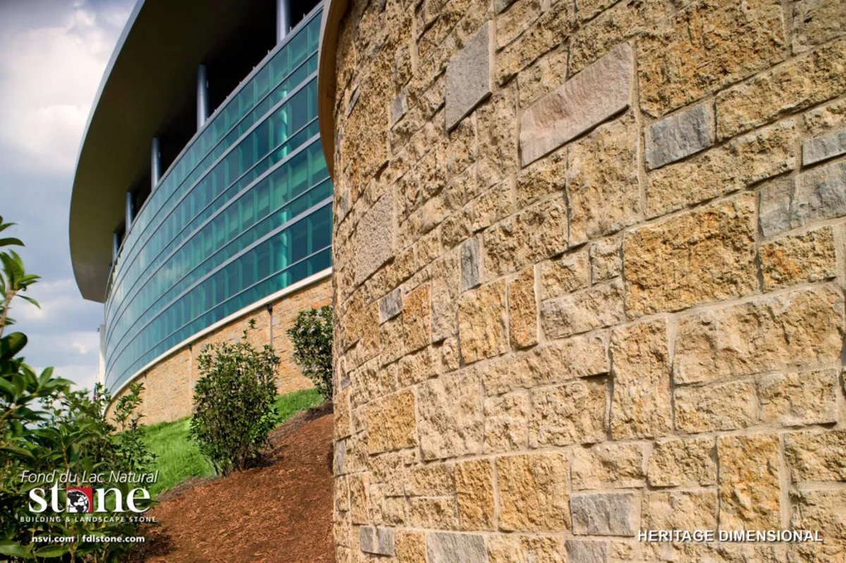 a stone veneer wall